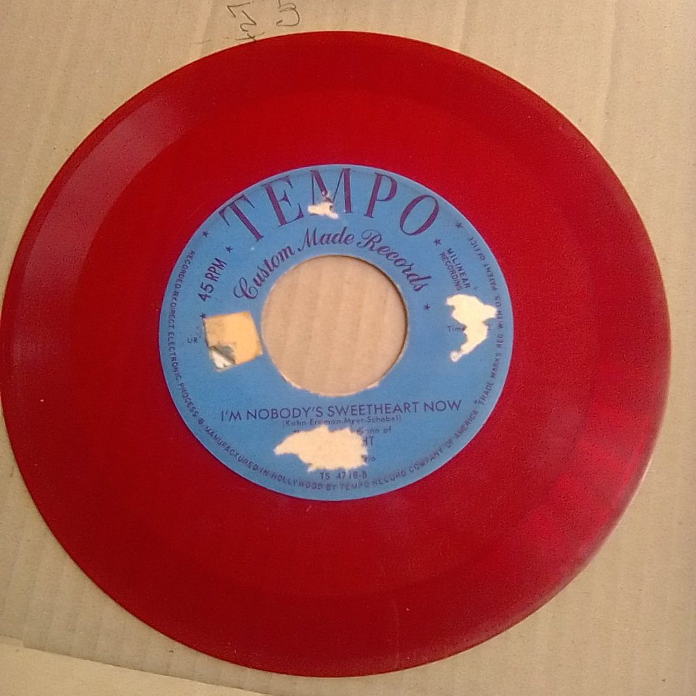 Ben Light I'm Nobody's Sweetheart Now & Put Your Arms Around Me Honey 45 Record